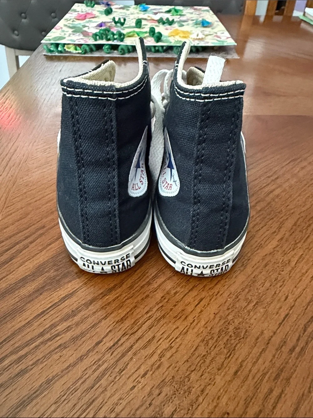 Converse Kids Black and White High-Top Canvas Sneakers